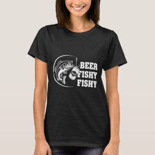 Bier fischig fischig Angeln lustiges Bier und Ange T-Shirt
