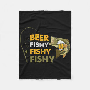 Bier Fischig Fischig Angler Fischer Retro Vin Fleecedecke