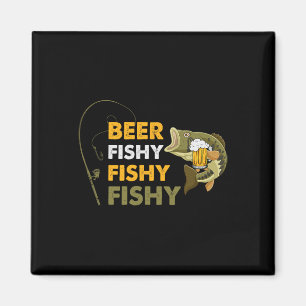 Bier Fischig Fischig Angler Fischer Retro Vin Magnet