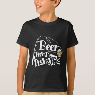 Bier Fischig Fischig Lustiger Angelalkohol-Liebhab T-Shirt