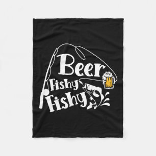 Bier Fischig Fischig Lustiger Angler Alkohol Liebh Fleecedecke
