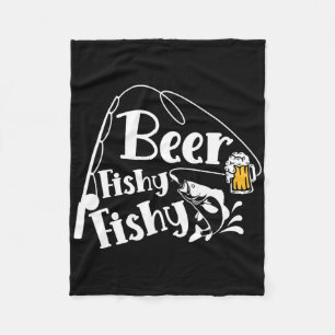 Bier Fischig Fischig Lustiger Angler Alkohol Liebh Fleecedecke