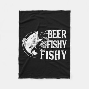 Bier Fischig Fischig Lustiges Fischen Fleecedecke