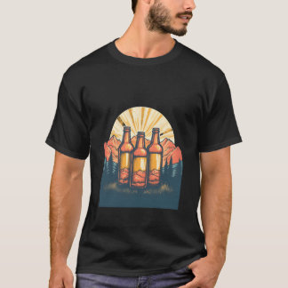 Bier Flaschen Mountain Craft Ipa Bier Außengetränk T-Shirt