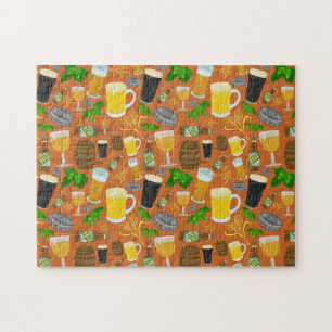 Bier-Glas-Flaschen Hopfen und Gerstentempel