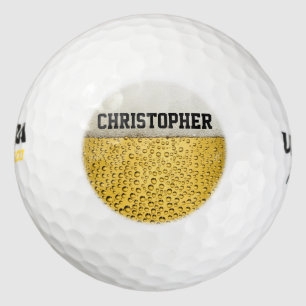 Bier-Glas personifizieren Golfball