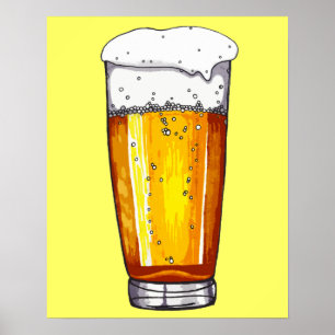 Bier-Glas Poster