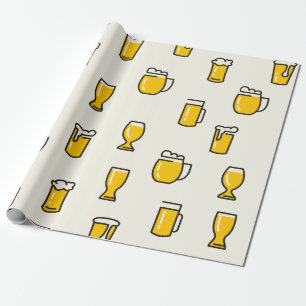 Bier Glass Muster Geschenkpapier