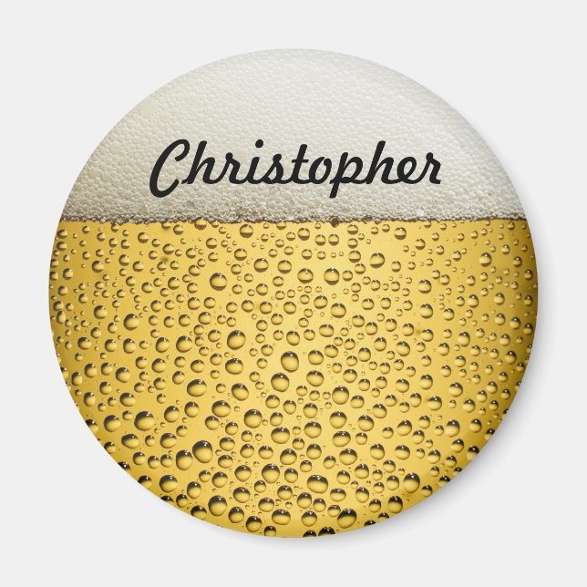 Bier Glass personalisieren Foto Magnet (Vorne)