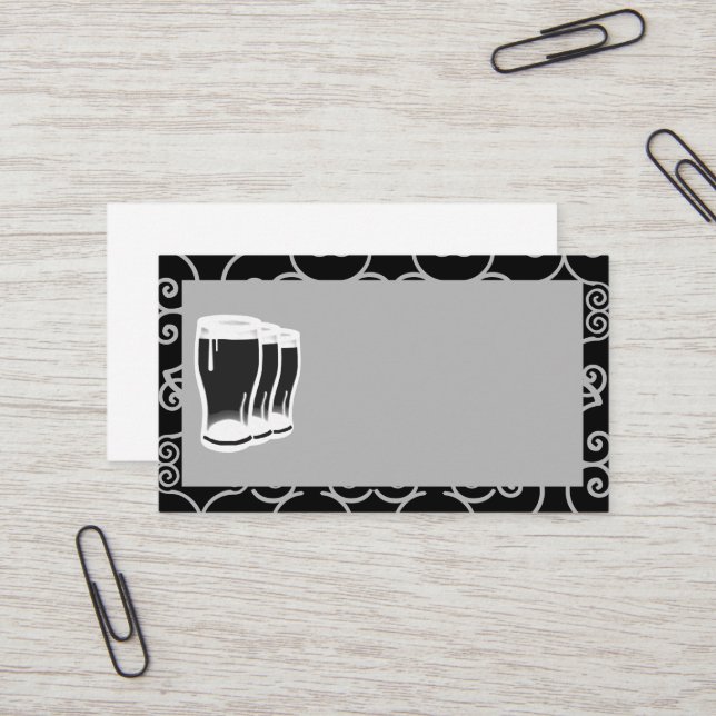 Bier Glasses Business Card leer Visitenkarte (Vorderseite/Rückseite Beispiel)