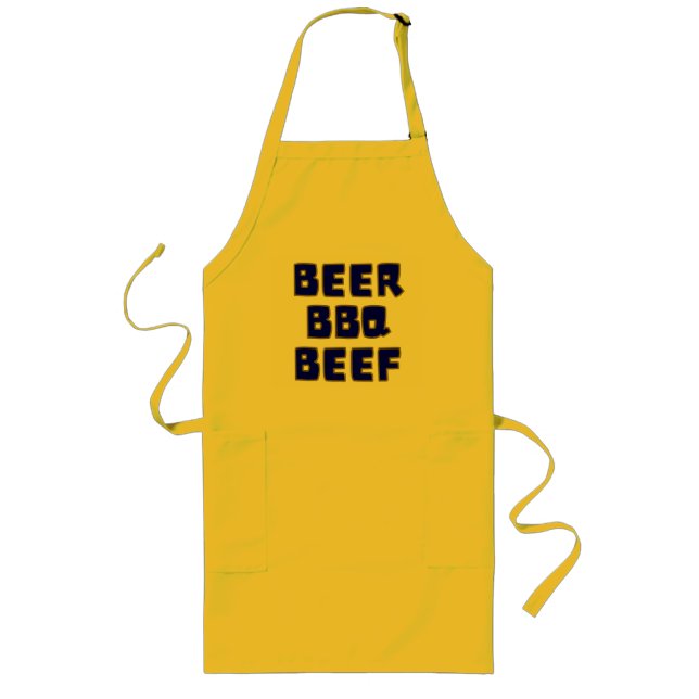 Bier GRILLEN Beef Lange Schürze (Vorne)