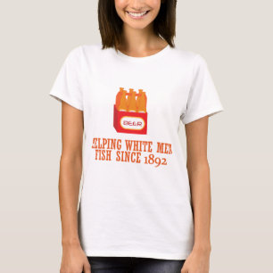 BIER helfender weißer Mann seit 1892 fischen T-Shirt