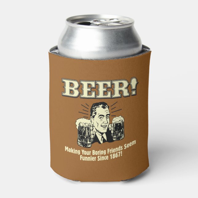 Bier: Helping Friends Seem Funnier Dosenkühler (Kanne Vorderseite)