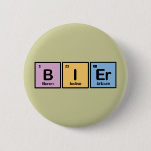 Bier hergestellt von den Elementen Button