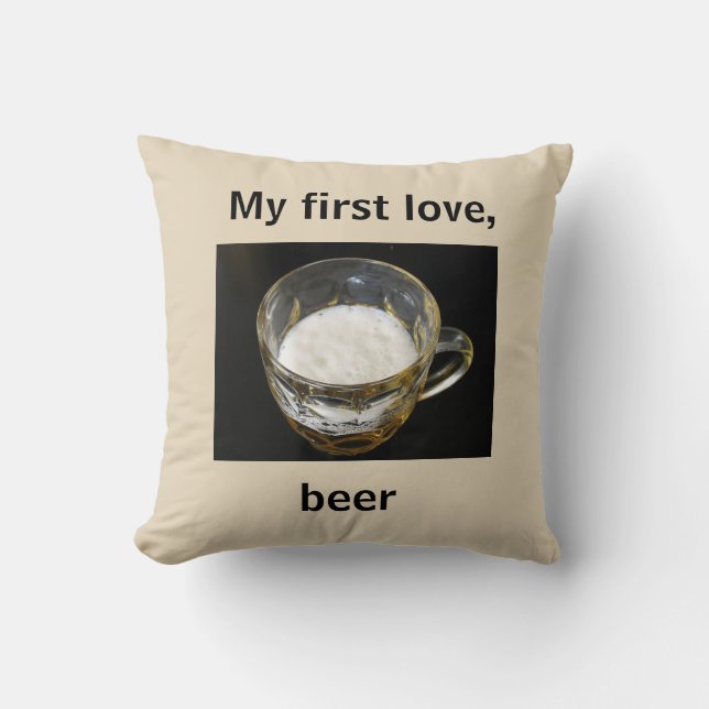 Bier-Humorthrow-Kissen Kissen (Vorderseite)