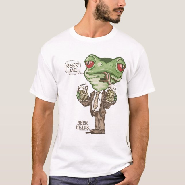Bier ich grüner Frosch durch Mudge Studios T-Shirt (Vorderseite)
