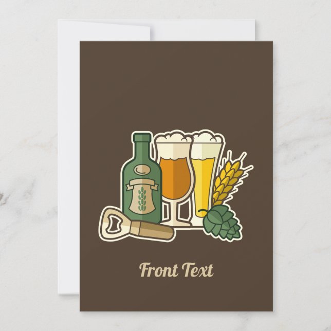 Bier Icons Einladung (Vorderseite)