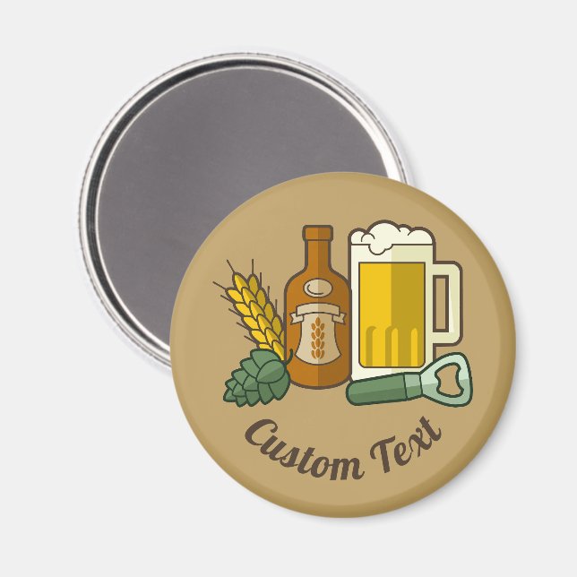 Bier Icons Magnet (Vorderseite/Rückseite)