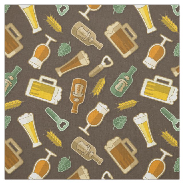 Bier Icons Muster Fabric Stoff (Muster)