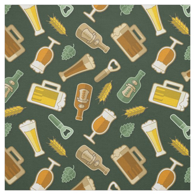 Bier Icons Muster Fabric Stoff (Muster)