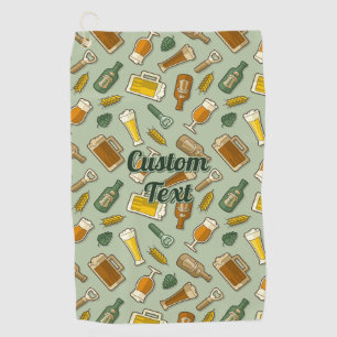 Bier Icons Muster Golf Handtuch