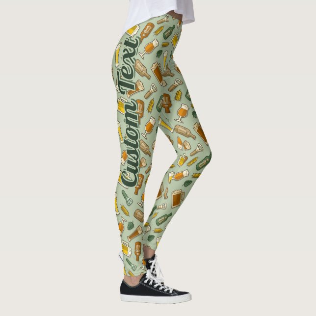 Bier Icons Muster Leggings (Rechts)