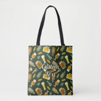Bier Icons Muster Tote Tasche