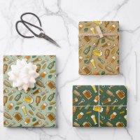 Bier Icons Muster Wrapping Paper Sheets
