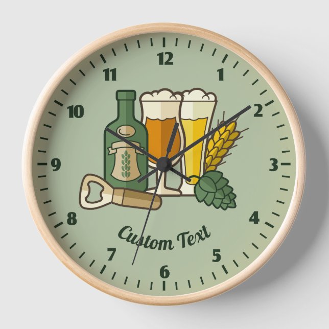 Bier Icons Uhr (Vorderseite)