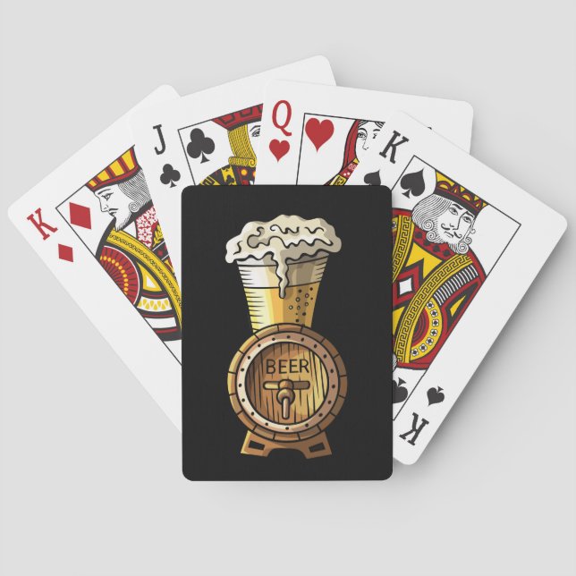 Bier in Schwarz Spielkarten (Rückseite)