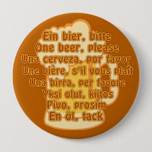 BIER in Sprachen benutzerdefinierte Taste, riesige Button