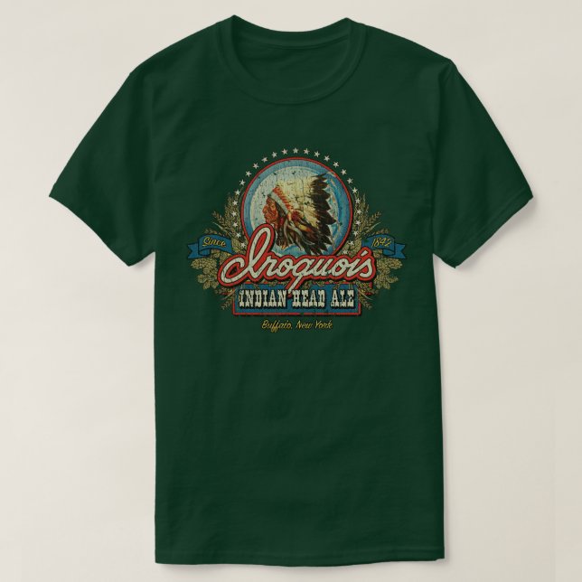 Bier Iroquois Indianhead Ale 1842 T-Shirt (Design vorne)