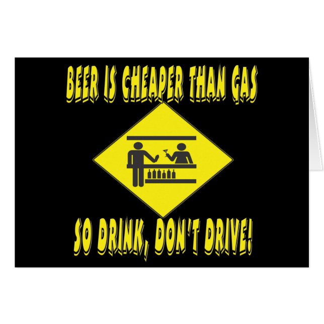 Bier ist billiger als Gas (Vorderseite (Horizontal))