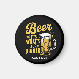 Bier ist das, was zum Abendessen zum Sonnentrinken Magnet