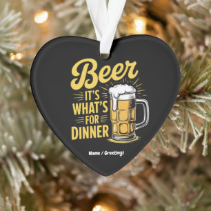 Bier ist das, was zum Abendessen zum Sonnentrinken Ornament