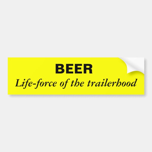 Bier ist die Lebenkraft des trailerhood Autoaufkleber (Vorne)