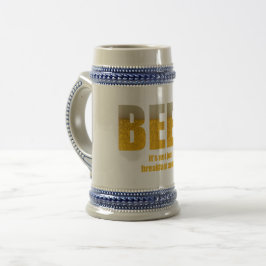 Bier ist nicht nur zum Frühstück Bierglas