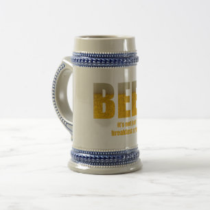 Bier ist nicht nur zum Frühstück Bierglas