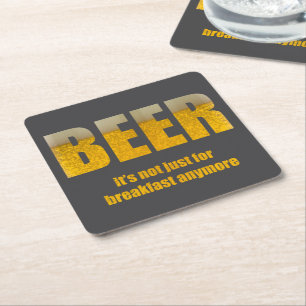 Bier ist nicht nur zum Frühstück Rechteckiger Pappuntersetzer