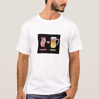 Bier-Karo-heraus Speck (schwarzes bkgd) T-Shirt