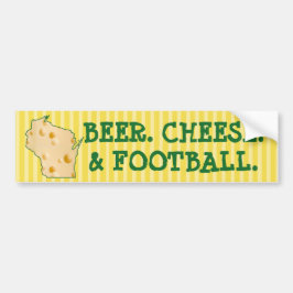 BIER-KÄSE-FUSSBALL Wisconsin lustiges StoßSticke Autoaufkleber