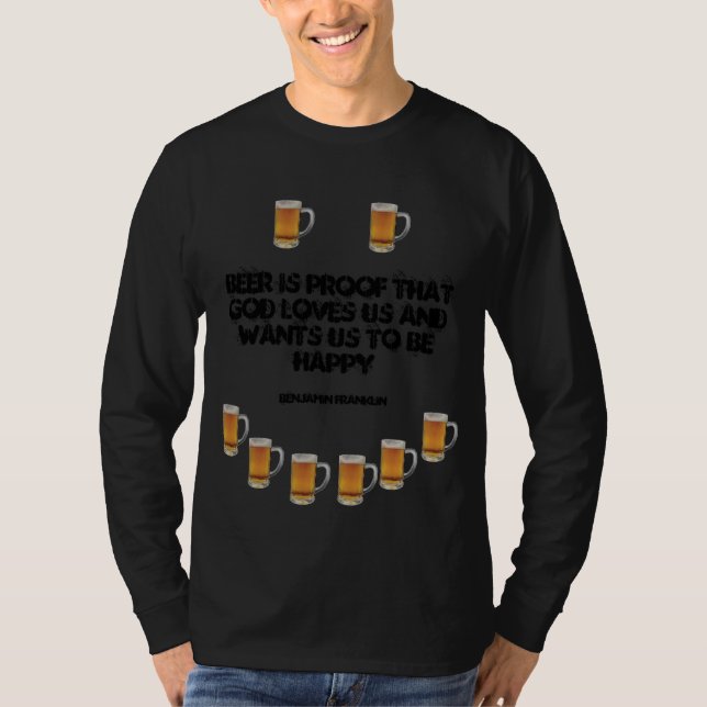 Bier-Lächeln T-Shirt (Vorderseite)