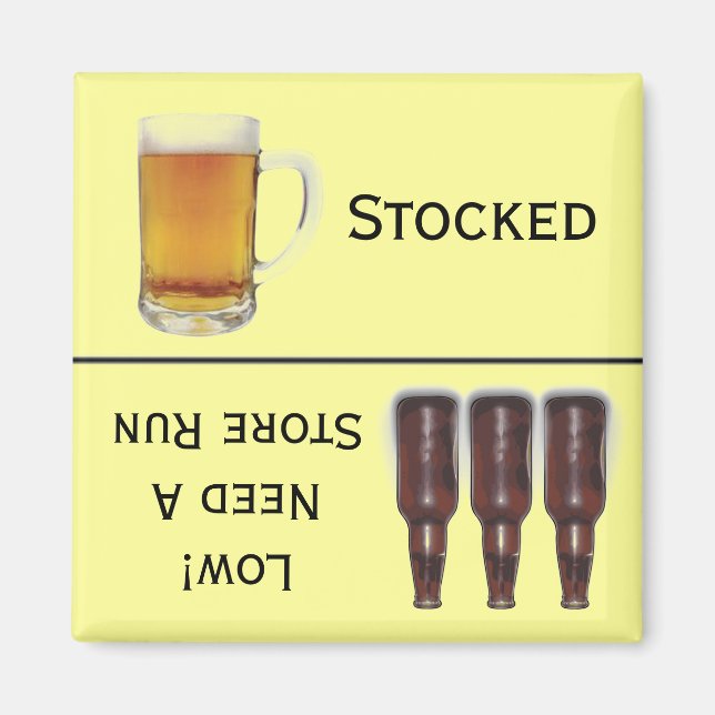Bier lagern oder lagern Alkohol-Erinnerung ausführ Magnet (Vorne)