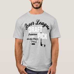 Bier League Hockey Entwurf Pick T - Shirt