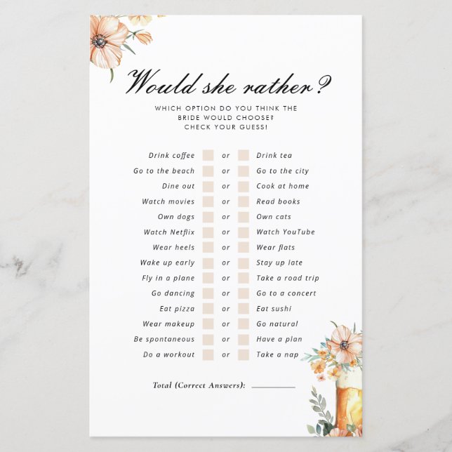 Bier Liebe braut, würde sie eher Bridal Game (Vorderseite)