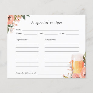 Bier Liebe ist Brewing Brautparty Rezept Card