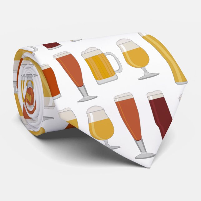 Bier-Liebhaber-Druck Krawatte (Gerollt)