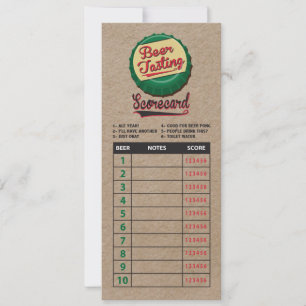 Bier-Liebhaber probieren Scorecard auf Imitat Kraf