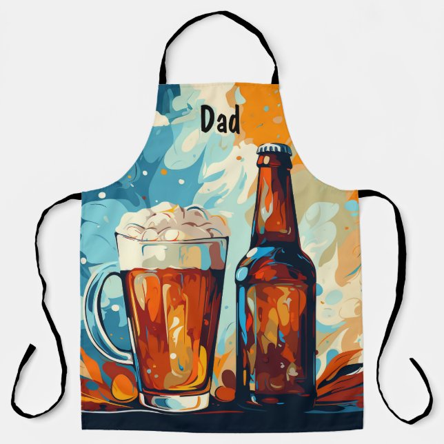 Bier liebt Personalisierte GRILLEN Küche Schürze (Vorderseite)