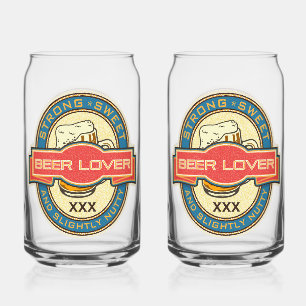 Bier Lover 16oz Can Brillen Dosenglas